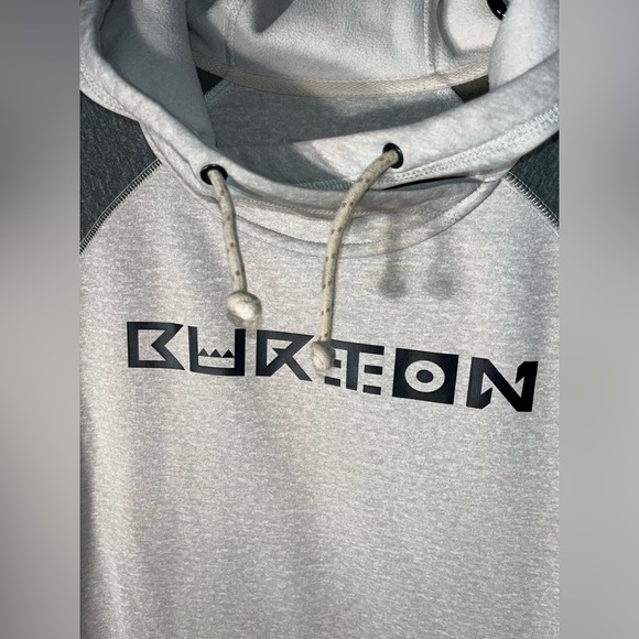 Women’s Burton DryRide Pullover Hoodie Size Large Soft Fleece Lined Cream Green - Picture 4 of 10
